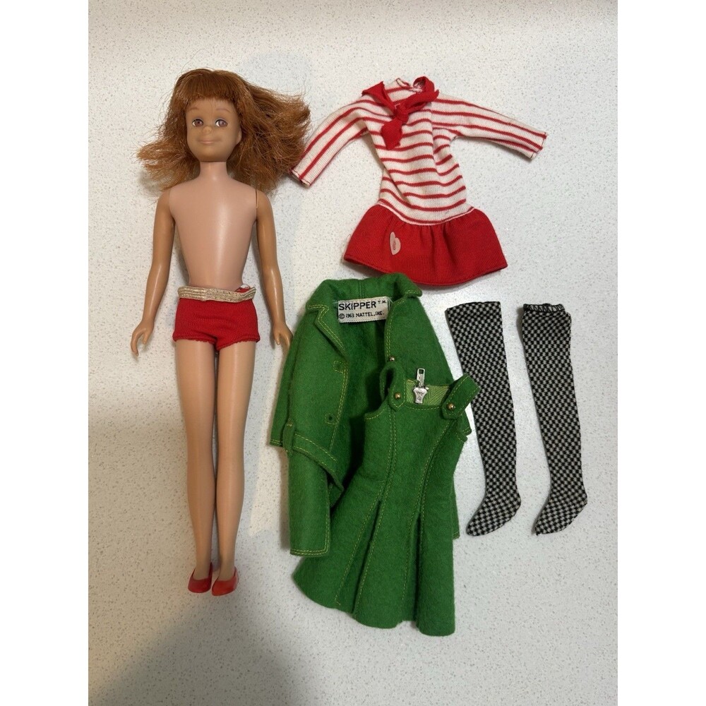 1963 Mattel Scooter Doll Titan Red Hair Skippers Clothing Vintage Barbie Lot